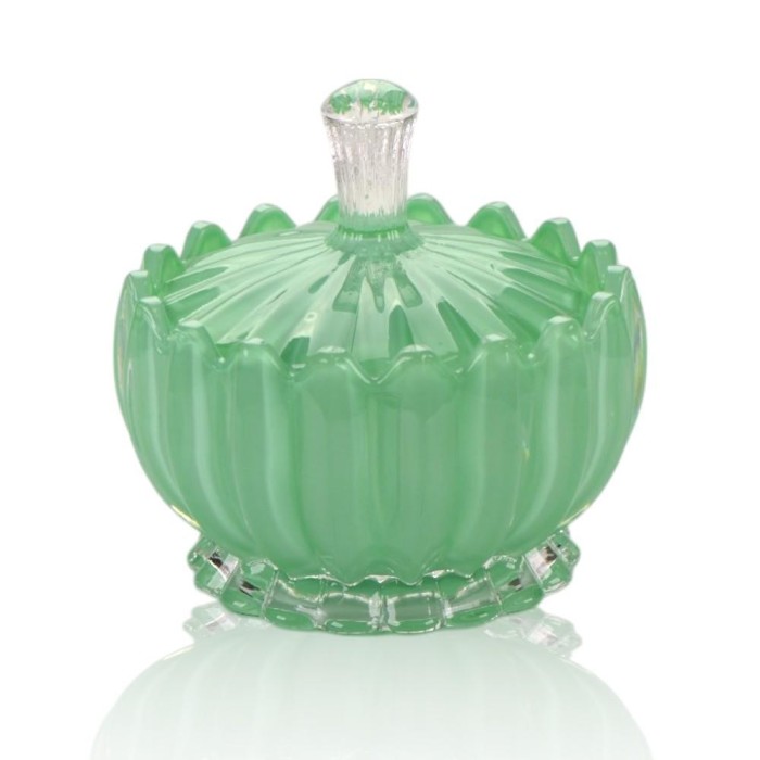 SCATOLA VETRO 10X10CM VERDE